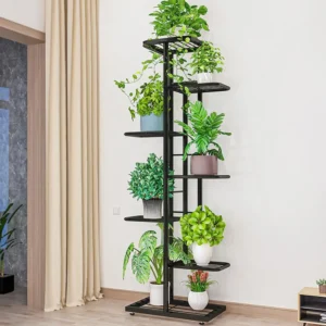 7 Tier 8 Potted Metal Plant Shelf For Indoor or Outdoor Use