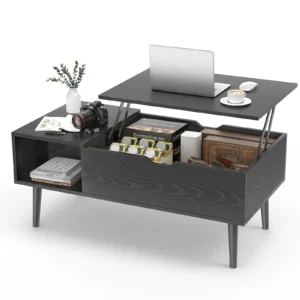 Lift Top Coffee Tables 39.37"x19.7" Desk Tea Wood Dining Tables Adjustable Storage Shelf Easy Lift Or Lower