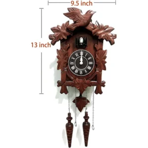 Vintage Handcrafted Wooden Wall Clock