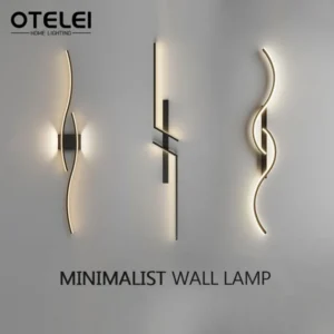 Long Strip LED Modern Wall Lamp w/ Remote Control Dimming