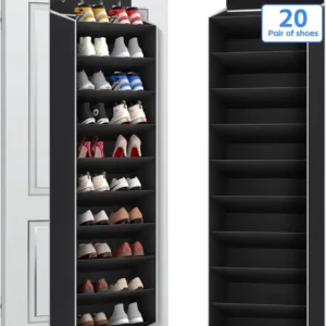 10 Tier Large Over the Door Shoe Organizer