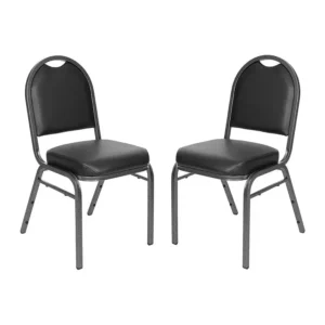 Dome Back Upholstered Stackable Chairs